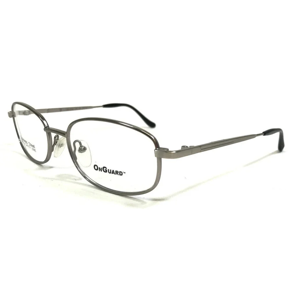 OnGuard Safety Eyeglasses Frames OG-113 Gray Oval Z87-2 Z94.3 53-18-135